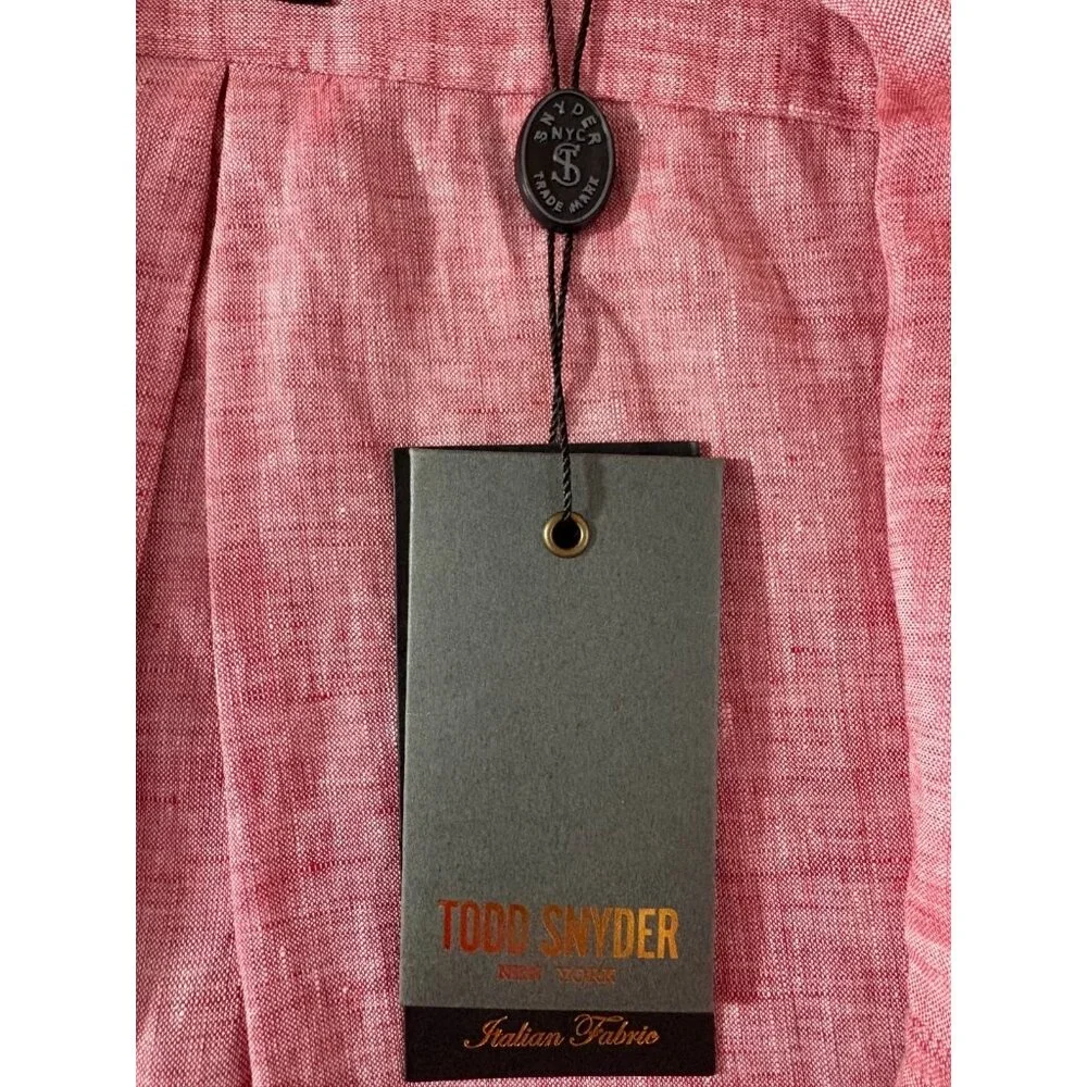 Todd Snyder Italian fabric linen utility Shirt Sz Medium color Pink NWT Portugal